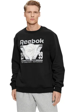 Reebok Hombre, Sudaderas, Negro, Talla: L