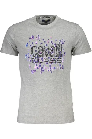 Roberto Cavalli Hombre, Camisetas, Gris, Talla: XL