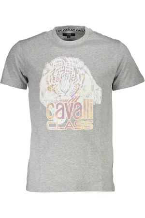 Roberto Cavalli Hombre, Camisetas, Gris, Talla: 2XL