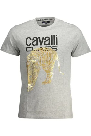 Roberto Cavalli Hombre, Camisetas, Gris, Talla: L