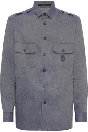 BILLIONAIRE Hombre, Camisas, Azul, Talla: 3XL