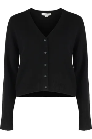 Cárdigan De Punto Para Mujer Cuello En V - Manga Larga, Tejido Suave, Colores Sólidos, Ideal Para Otoño/invierno