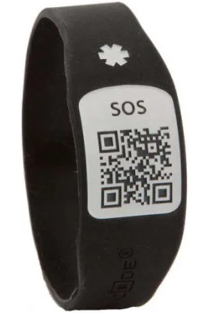 NoBrand Pulsera Identificación Silincode Qr Negra T- M