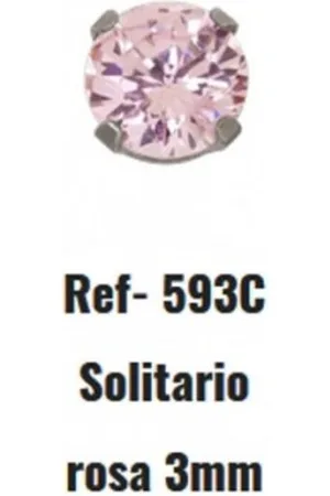 Prim Inverness Pendiente Titanio 593C Solitario Rosa