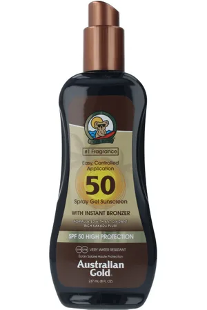 Australian Gold SUNSCREEN SPF50 spray gel with instant bronzer 237 ml