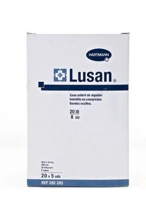 NoBrand Otros Hartmann Lusan Gasas Estériles 20 Sobres de 5 Gasas