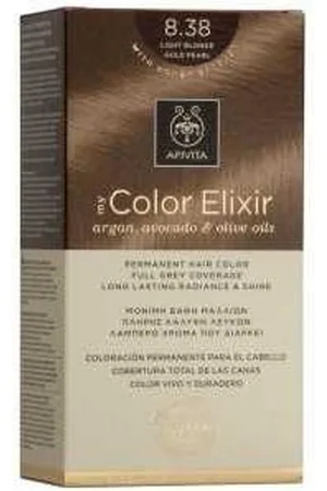 APIVITA Raíz Inicio CABELLO TINTES DE PELO COSMÉTICA Y BELLEZA amazon - TINTE RUBIO CLARO DORADO PERLADO (Nº 8.38)