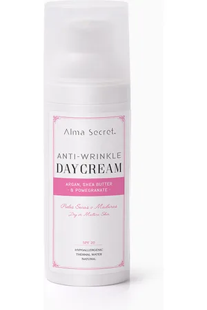 Alma Secret Crema de Día con Granada SPF 20 para Piel Seca o Madura, Hidratación Profunda y Protección Solar