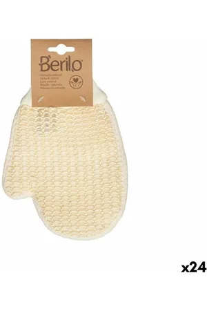 Berilo Manopla de Baño Blanco Beige (24 Unidades)