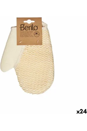 Berilo Manopla de Baño Blanco Beige (24 Unidades)