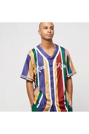 Karl Kani SERIF PINSTRIPE BASEBALL SHIRT - Camisa - white/blanco