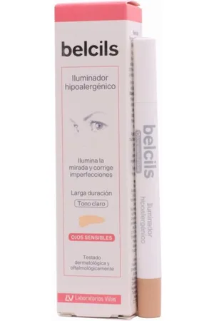 Belcils Iluminador Hipoalergénico 2,2ml, sirve para cuidar y aportar belleza a los ojos sensibles. El iluminador hipoalergénico ilumina la mirada y corrige imperfecciones. Tiene textura fluída y se adapta al tono de la piel, con un acabado color