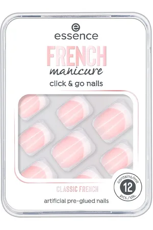 Essence Maquillaje FRENCH manicure click & go nails uñas artificiales