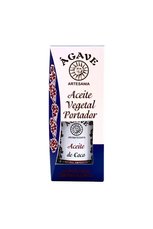 Agave ACEITE VEGETAL PORTADOR DE COCO - ÁGAVE (150ml) | 100% NATURAL Y HECHO EN ESPAÑA | Extra hidratante y desinflamante, lubricante, suavizante | Sequedad de la piel, Piel escamosa | 100% Aceite de coco y 50% Aceite de Almendras prensado en frío.