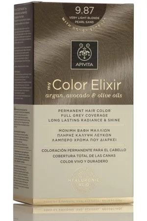 APIVITA Tinte 9.87 Rubio Muy Claro Perlado Arena My Color Elixir