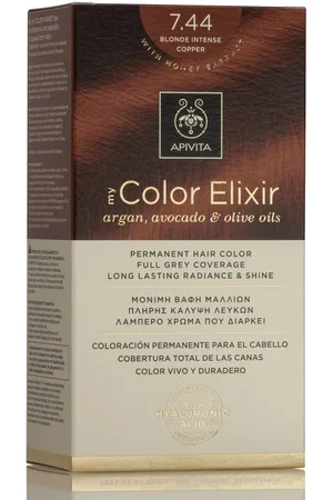 APIVITA Tinte 7.44 Rubio Cobrizo Intenso My Color Elixir