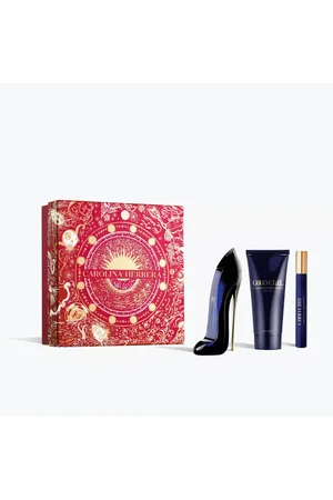 Carolina Herrera Set Good Girl Eau de Parfum - Estuche de agua de perfume 80 Ml. + Loción corporal 100 Ml. + Travel spray 10 Ml. para mujer | Ideal para todo el día.