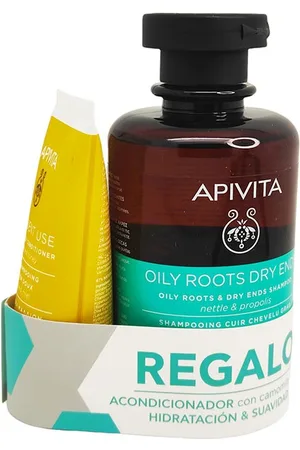 APIVITA Champu Equilbrante Raiz Ortiga Propoleo 250 ml + Acondicionador 50ml