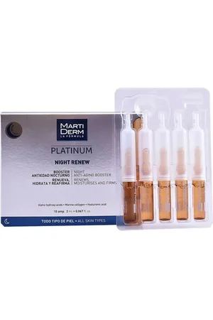 Martiderm Ampollas Platinum Night Renew - Cosméticos para Realzar Belleza