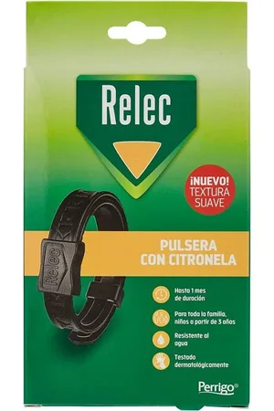 NoBrand Relec Pulsera Repelente de Insectos con Citronela Negra - Protección para Toda la Familia