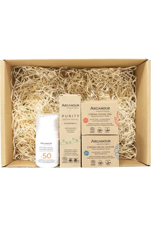 Arganour Tratamiento Antimanchas para el Rostro - Pack Purity, Crema de Día y Noche, Protector Solar SPF50