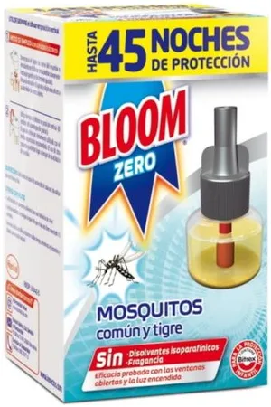 Bloom Zero Eléctrico Contra Mosquitos Común y Tigre Recambio Desinfectante WC