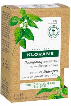 KLORANE Ortiga Y Arcilla Mascarilla 2 En 1 Polvo 8 Sobres