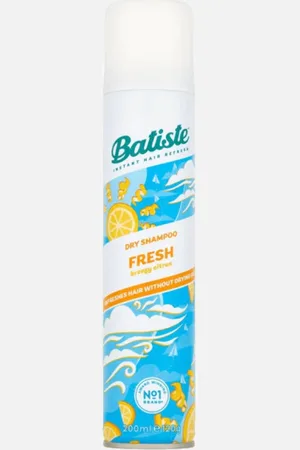 Batiste Champú en Seco Fresh - Botella de 200ml - Limpia y refresca tu cabello entre lavados, manteniendo brillo y volumen. Fragancia revitalizante de limón, mandarina, flor de naranjo, pomelo rosa y miel.