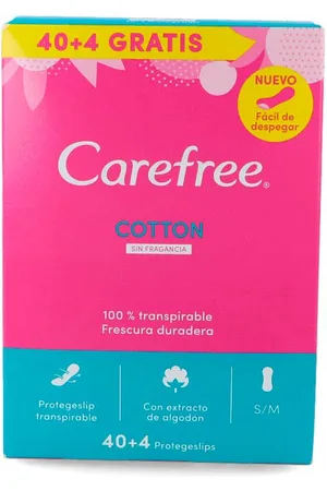 Carefree Protegeslip Transpirable con Extracto de Algodón Fresh 44 Uds