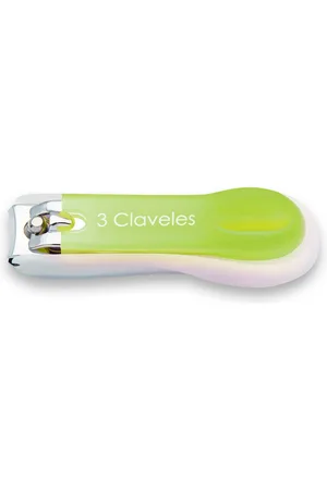 3 Claveles Cortauñas de 6 cm con Depósito Recogeuñas. Verde