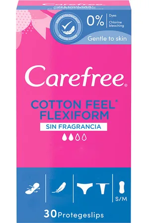 Carefree | Salvaslip Transpirable Flexiform, Sin Perfume 30 u | Higiene | Mujer | EN