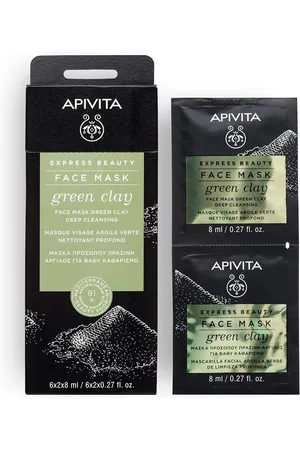 APIVITA | EXPRESS BEAUTY mascarilla de limpieza profunda con arcilla verde 2 x 8 ml | Cosmética Facial | Mujer | EN
