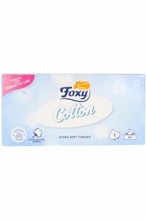 Foxy Pañuelos Faciales Cotton Ultra Suaves 90Uds