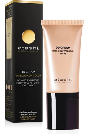 Atashi | DD Cream Antiedad | Tratamiento Hidratante Antiedad con Color | Efecto Buena Cara | 8 beneficios en 1 | Con Retinol | Formato Airless | Tono Medio | 50ml