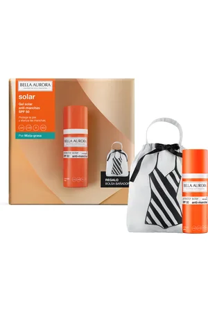 Bella Aurora Pack Protector Solar SPF 50+ 50 ml + Bolsa Bañador, para Piel Mixta-Grasa, Crema Solar, Facial Antimanchas, Crema Protectora Solar, Bloqueador Solar, Absorción Rápida, Calma la Piel