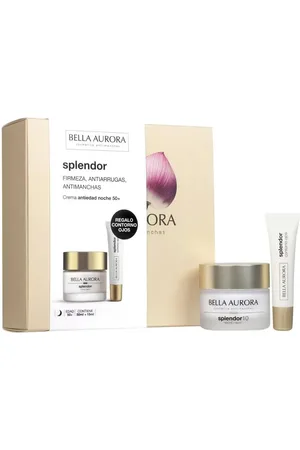 Bella Aurora Pack Splendor Noche Crema Antiedad 50+ Noche 50 ML + Regalo Contorno De Ojos 15 ML 【ROUA】