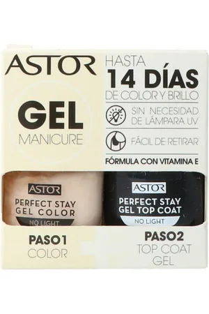 NoBrand ASTOR PACK GEL MANICURE 025 PASO 1 REFINED 12 ml + PASO 2 GEL TOP COAT 12 ml