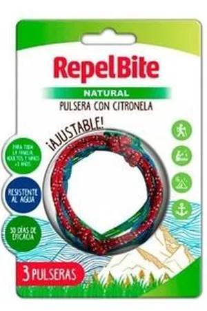 Parafarmacia REPEL BITE NATURAL PULSERA DE CUERDA CON CITRONELA 3 UDS.
