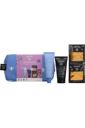 APIVITA AQUA BEELICIOUS Crema Fluida Iluminadora Hidratante con color - neceser de regalo