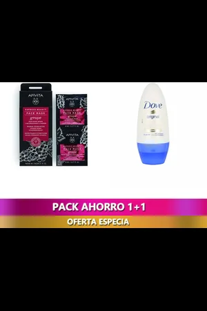 APIVITA | EXPRESS BEAUTY mascarilla facial antiarrugas con uva 2 x 8 ml | Cosmética Facial | Mujer | EN