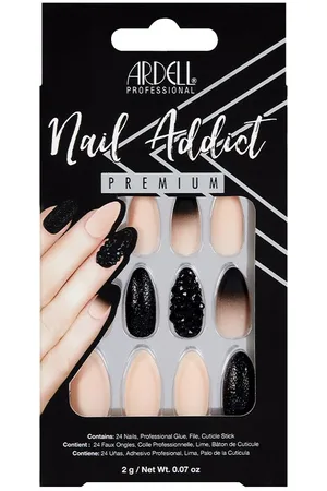 Ardell NAIL ADDICT black stud & pink ombre 1 u