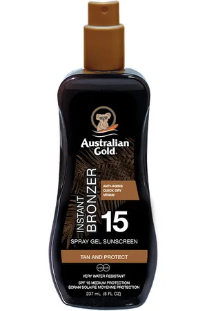 Australian Gold SUNSCREEN SPF15 spray gel with instant bronzer 237 ml