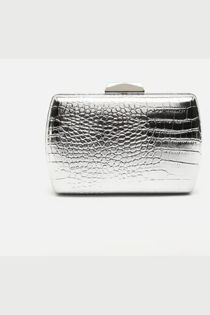 MISAKO Ilse bolso de mano de fiesta con correa animal print metalizado
