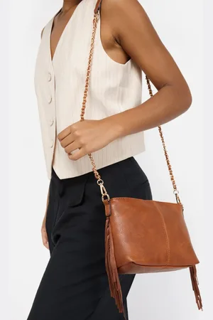 MISAKO Anabela bolso bandolera pequeño con flecos