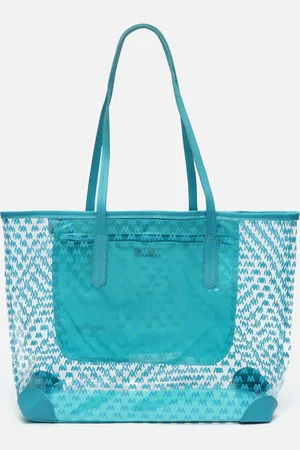 MISAKO Monoplastic bolso shopper grande transparente con estampado monogram