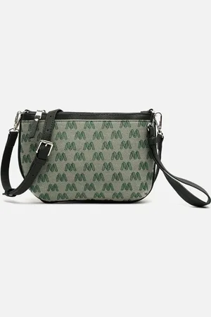 MISAKO Mongra bolso bandolera pequeño con asa de mano y estampado monogram