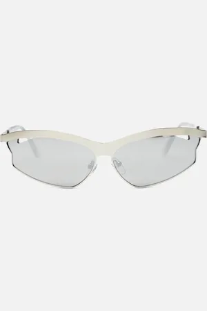 MISAKO Silvery gafas de sol ojo de gato con montura metálica
