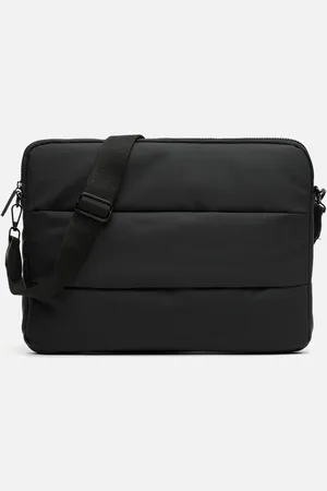 MISAKO Poof funda grande para ordenador portátil (15") acolchado en nylon y bandolera extraíble