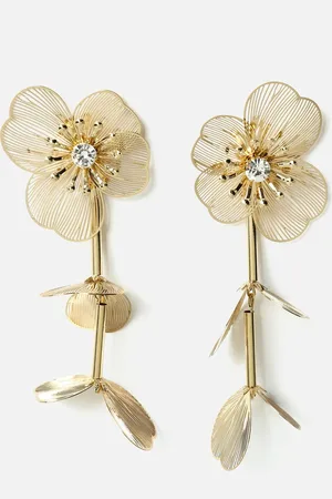 MISAKO Lliri pendientes largos con forma de flor