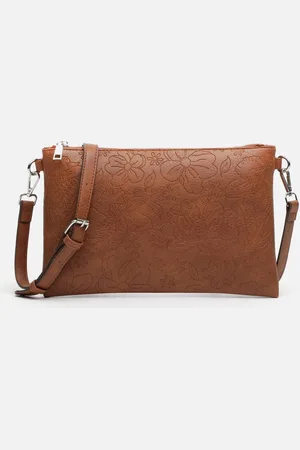 MISAKO Monoflor bolso bandolera pequeño con asa de mano con grabado floral